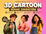 create amazing 3d ai human cartoon characters