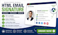 create a responsive clickable HTML email signature with logo animation