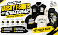 design custom varsity t shirts for high school and brand