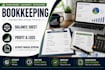 do bookkeeping, balance sheet, profit and loss