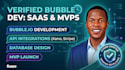 build your custom saas mvp, web application using bubble io