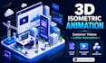 create saas explainer video custom 2d 3d isometric adobe effect lottie animation