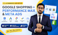 set up google and meta ads and merchant center