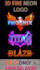 design 3d fire neon gaming logo for your brand
