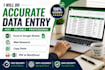 do accurate data entry