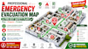 design emergency evacuation map and fire exit safety plan