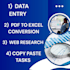 do professional data entry and excel data copy paste work