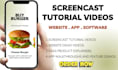 create screencast tutorial video demo website tutorial saas demo explaner app HD