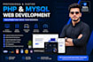 develop a custom PHP website with mysql