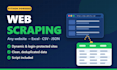 do python web scraping and data scraping from any website