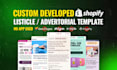 build a custom shopify listicle or advertorial