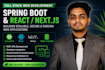 develop java spring boot backend, rest apis and full stack web apps