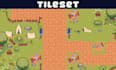 draw pixel art tileset, top down pixel art tilemap, game assets for indie game
