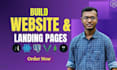 build modern landing page and custom website using react nextjs, vue