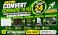 convert schematic to pcb, gerber files and iot pcb design fast