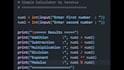 create python scripts, games and calculator app