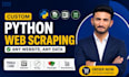 do python web scraping, data scraping, web scraping, and data mining
