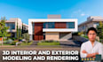 create realistic 3d architectural renders for interior and exterior