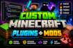 create custom minecraft mod and paper spigot plugins