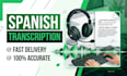 transcribe spanish audio into text