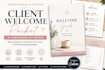 design professional client welcome packet and onboarding kit