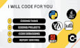 do coding related assigned tasks in python,java,cpp,julia,rust