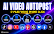 n8n social media auto post youtube reels claude code workflow ai video editing