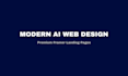 design and develop a modern framer landing page using ai