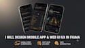 design professional mobile app and web UI UX layouts