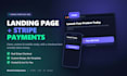 build a functional landing page with stripe payments