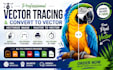 vector trace logo, convert to vector, vectorize image, raster to vector