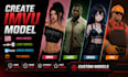 create imvu model, l4d2 model, vroid model, tf2 model