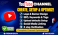 setup youtube channel and promote it organically