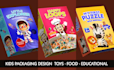 design kids, children product packaging and label design