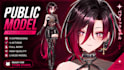 design vtuber model live2d vtuber rigging anime character design live2d model