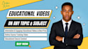 do video editing for online course training video educational course content