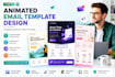 create custom UI animation HTML email template
