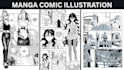 do manga comic illustration based on your style and script