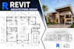 design revit architectural construction, drafting floorplan and landscape