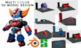 design paint split multicolor 3d model stl to 3mf for bambu prusa 3d printing