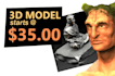 model 3d character, human, object with blender3d and 3ds max