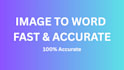 retype images or scanned documents into word accurately