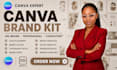 setup canva brand kit, brand identity guidelines, media kit editable template
