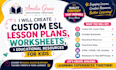 create custom esl lesson plans, worksheets, and educational resources for kids