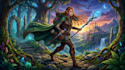 paint a character illustration in a fantasy world