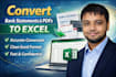 do bank statement, tax return conversion for loans, apartments etc