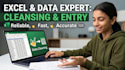 clean, format, merge, split excel data