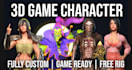 create 3d game character in any style