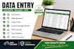 professional data entry and excel tasks
