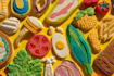 create food illustration in my style